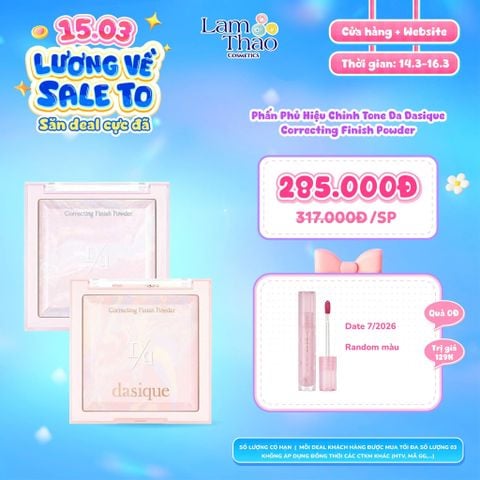  [DEAL SỐC 14.03 - 16.03 TẶNG SON TINT DASIQUE] Phấn Phủ Hiệu Chỉnh Tone Da Dasique Correcting Finish Powder 