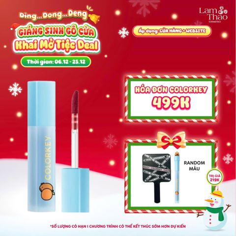  [DEAL SỐC 6.12 - 25.12 MUA HOÁ ĐƠN COLORKEY 499K TẶNG GƯƠNG + SON KEM LÌ] Son Kem Lì Siêu Mịn Colorkey Soft Matte Water Tint Capybara Edition 