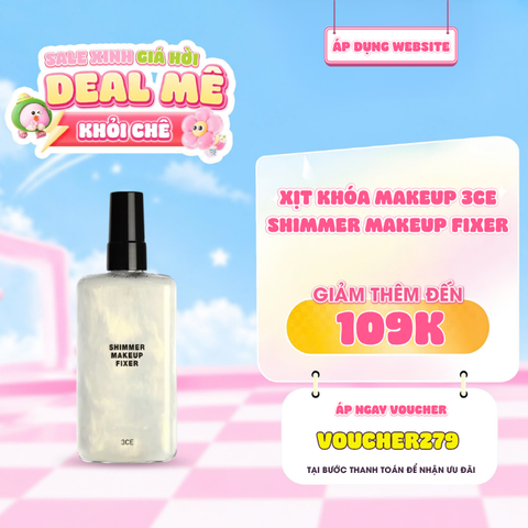  Xịt Khóa Lớp Makeup 3CE Shimmer Makeup Fixer 