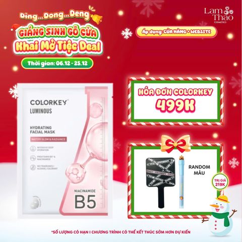  [DEAL SỐC 11.12 - 15.12 COMBO 10 MASK] [MUA HOÁ ĐƠN COLORKEY 499K TẶNG GƯƠNG + SON KEM LÌ] Mặt Nạ Dưỡng Ẩm Colorkey Hydrating Facial Mask 
