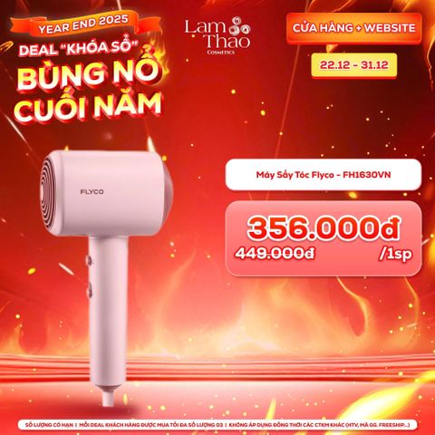  [DEAL SỐC 22.12 - 31.12 MÀU HỒNG MÃ FH1630VN] Máy Sấy Tóc Flyco 