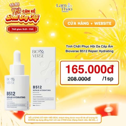  [DEAL SỐC 15.01 - 17.01] Tinh Chất Phục Hồi Da Cấp Ẩm Bioverse B512 Repair Hydrating Booster 