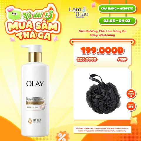  [DEAL SỐC 02.03 - 04.03 TẶNG BÔNG TẮM ETIAXIL] Sữa Dưỡng Thể Làm Sáng Da Olay Whitening 