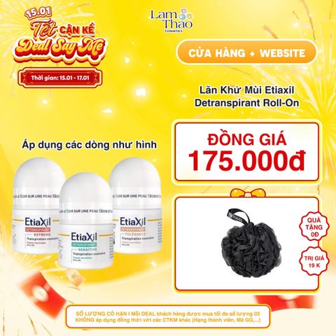  [DEAL SỐC 15.01 - 17.01 TẶNG 01 BÔNG TẮM] Lăn Khử Mùi Etiaxil Detranspirant Roll-On 