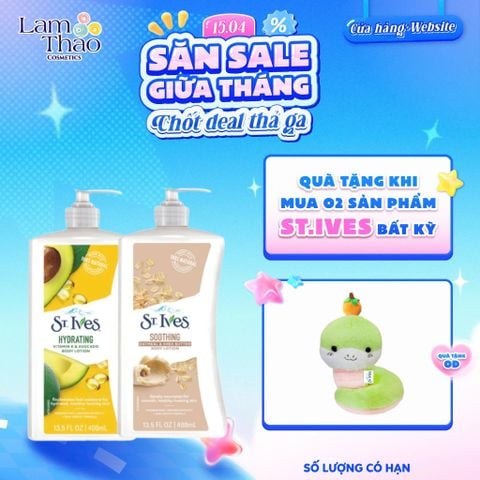 [MUA 2 SP ST.IVES BẤT KỲ TẶNG 01 GẤU BÔNG] Sữa Dưỡng Thể Toàn Thân ST.Ives Body Lotion 