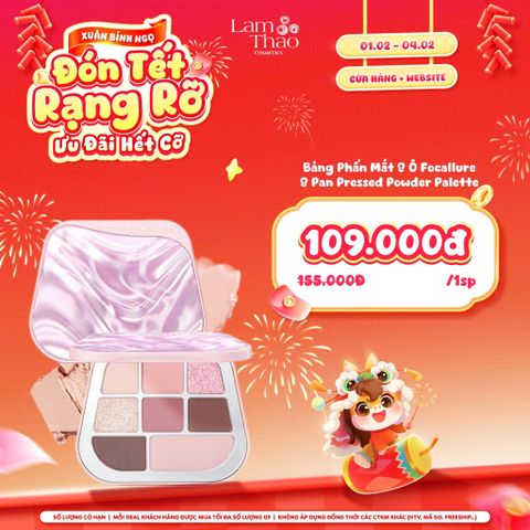  [DEAL SỐC 01.02 - 04.02] Bảng Phấn Mắt 8 Ô Focallure 8 Pan Pressed Powder Palette 