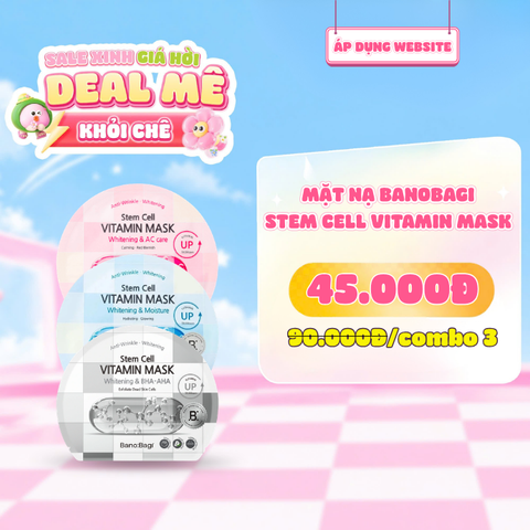  Mặt Nạ Dưỡng Da Dưỡng Sáng Banobagi Stem Cell Vitamin Mask 