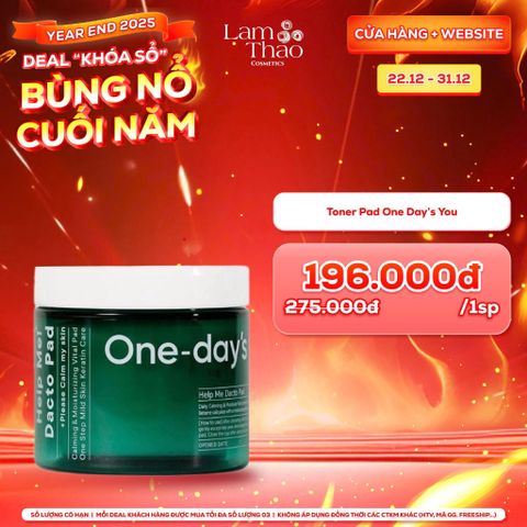  [DEAL SỐC 22.12 - 31.12] Bông Đắp Toner Dưỡng Ẩm Làm Dịu Da Hỗ Trợ Tẩy Tế Bào Chết One Day's You Help Me! Dacto Pad 