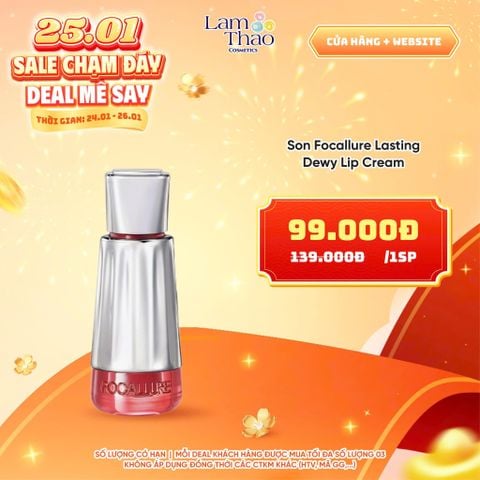  [DEAL SỐC 24.01 - 26.01] Son Focallure Lasting Dewy Lip Cream 