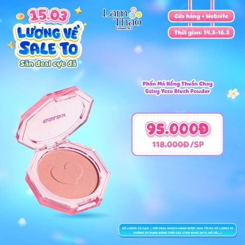  [DEAL SỐC 14.03 - 16.03] Phấn Má Hồng Thuần Chay Gslay Yoso Blush Powder 