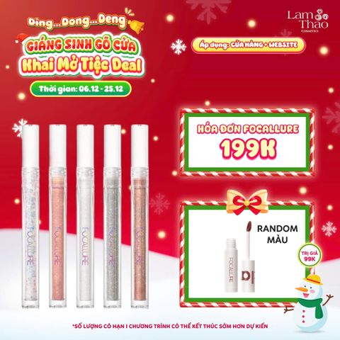  [DEAL SỐC 6.12 - 25.12 MUA HOÁ ĐƠN FOCALLURE 199K TẶNG 01 SON TRUE MATTE LIQUID LIPSTICK] Nhũ Mắt Lấp Lánh Dạng Lỏng Focallure Glittering Liquid Eyeshadow 