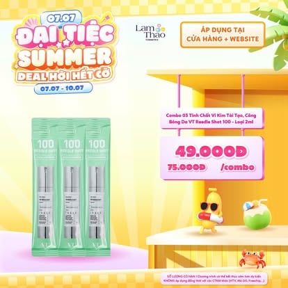  [DEAL SỐC 07.07 - 10.07 KHI MUA COMBO 3 GÓI 2ML] Tinh Chất Vi Kim Tái Tạo, Căng Bóng Da VT Reedle Shot 100 