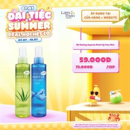  [DEAL SỐC 07.07 - 10.07] Xịt khoáng Aspasia Moist Up Face Mist 