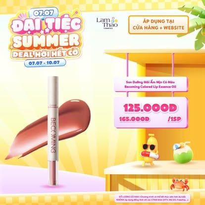  [DEAL SỐC 07.07 - 10.07] Son Dưỡng Môi Ẩm Mịn Có Màu Becoming Colored Lip Essence Oil 