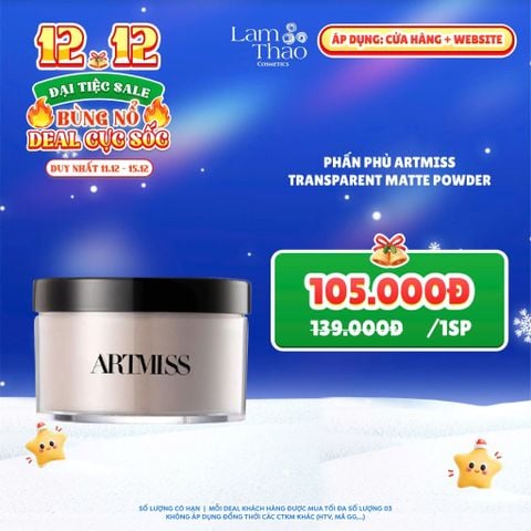  [DEAL SỐC 11.12 - 15.12] Phấn Phủ Artmiss Transparent Matte Powder 