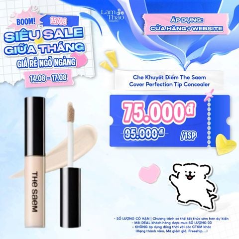  [DEAL 14/8 - 17/8 GIÁ SỐC] Che Khuyết Điểm The Saem Cover Perfection Tip Concealer 
