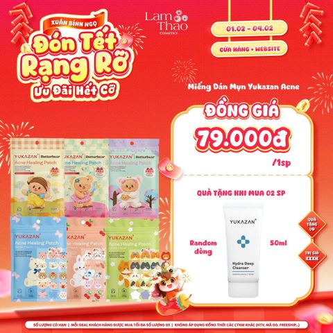  [DEAL SỐC 01.02 - 04.02 MUA 02 TẶNG 01 SRM YUKAZAN 50ML] Miếng Dán Mụn Yukazan Acne 