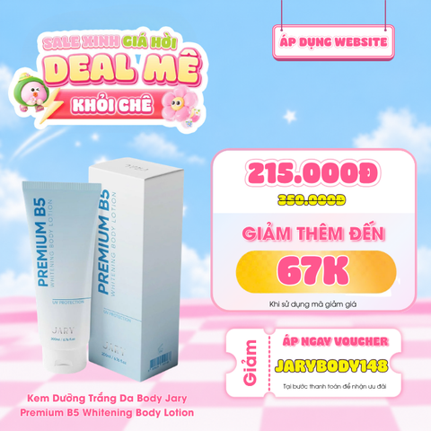  [DUY NHẤT THỦ DẦU MỘT KHAI TRƯƠNG DEAL SỐC] Kem Dưỡng Trắng Da Body B5 Jary Premium B5 Whitening Body Lotion 