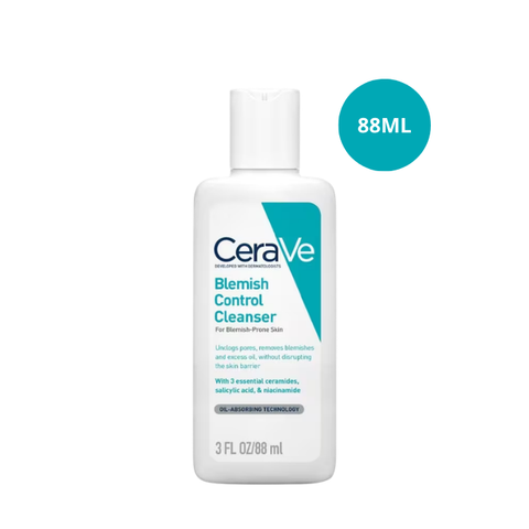  [DUY NHẤT Q7 & TÂN PHÚ: HĐ CERAVE TỪ 1TR TẶNG BÌNH NƯỚC MAYBELLINE + TÚI GARNIER + TÚI CERAVE + 04 SRM CERAVE 30ML + SỮA DƯỠNG 30ML + BTT 120 MIẾNG] [KHÔNG ÁP DỤNG HTV] Sữa Rửa Mặt Kiểm Soát Nhờn Hỗ Trợ Giảm Mụn Cerave Blemish Control Cleanser 