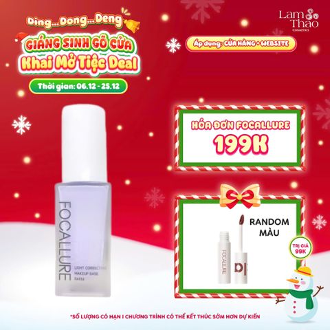  [DEAL SỐC 6.12 - 25.12 MUA HOÁ ĐƠN FOCALLURE 199K TẶNG 01 SON TRUE MATTE LIQUID LIPSTICK] Kem Lót Hiệu Chỉnh Sắc Tố Da Focallure Light Correcting Makeup Base 