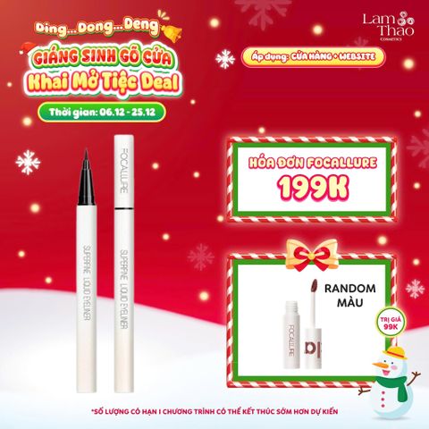  [DEAL SỐC 6.12 - 25.12 MUA HOÁ ĐƠN FOCALLURE 199K TẶNG 01 SON TRUE MATTE LIQUID LIPSTICK] Bút Kẻ Mắt Nước Focallure Superfine Liquid Eyeliner 