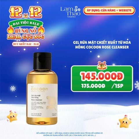  [DEAL SỐC 11.12 - 15.12] Gel Rửa Mặt Chiết Xuất Từ Hoa Hồng Cocoon Rose Cleanser 