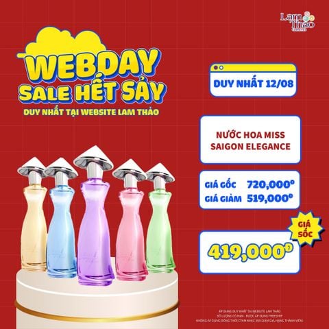  [DEAL WEB: DUY NHẤT 12/8 GIÁ SỐC KHI MUA SIZE 50ML] Nước Hoa Miss Saigon Elegance 