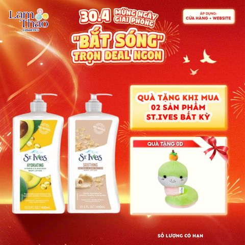  [MUA 2 SP ST.IVES BẤT KỲ TẶNG 01 GẤU BÔNG] Sữa Dưỡng Thể Toàn Thân ST.Ives Body Lotion 