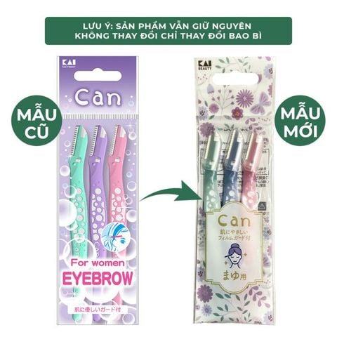  Dao Cạo Lông Mày Dao Lưỡi Đơn Thân Nhựa KAI 