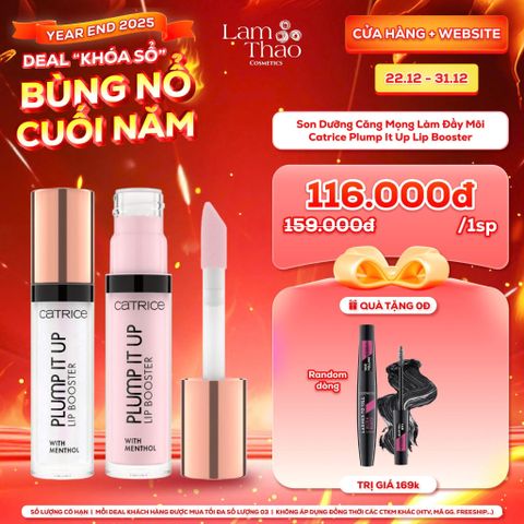  [DEAL SỐC 22.12 - 31.12 TẶNG 01 MASCARA CATRICE] Son Dưỡng Căng Mọng Làm Đầy Môi Catrice Plump It Up Lip Booster 