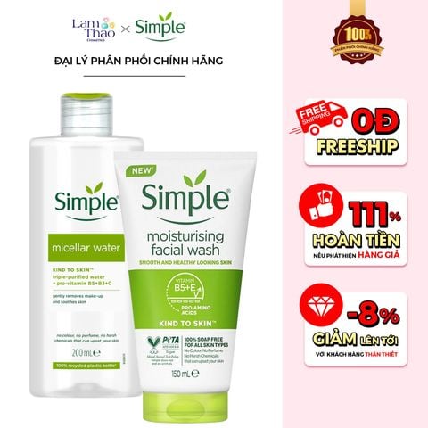  Nước Tẩy Trang Simple Kind To Skin Micellar Cleansing Water 