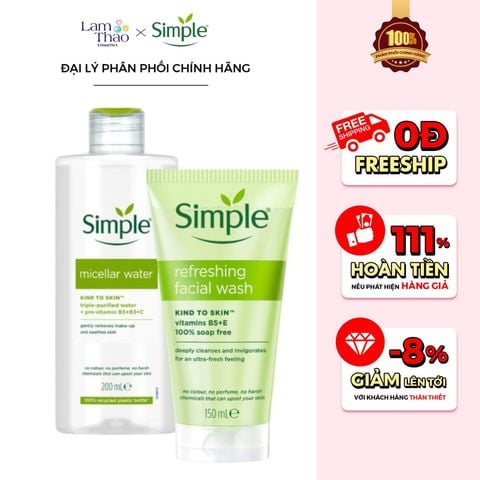  Nước Tẩy Trang Simple Kind To Skin Micellar Cleansing Water 