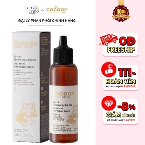  Tinh Chất Hỗ Trợ Phục Hồi Tóc Cocoon Sachi Inca Inchi Hair Repair Serum 