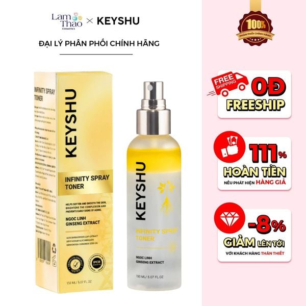 Nước Cân Bằng Hỗ Trợ Dưỡng Ẩm Và Ngừa Lão Hóa Keyshu Infinity Spray Toner