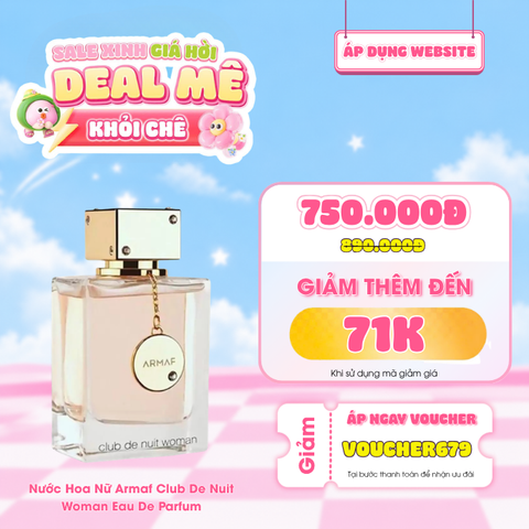  [DUY NHẤT THỦ DẦU MỘT KHAI TRƯƠNG DEAL SỐC] Nước Hoa Nữ Armaf Club De Nuit Woman Eau De Parfum 