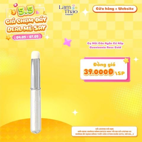  [DEAL SỐC 04.05 - 07.05] Cọ Môi Cán Ngắn Có Nắp Guoxiaoniu Rose Gold 