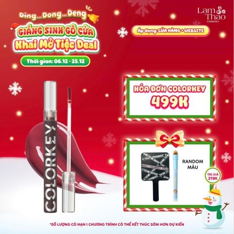  [DEAL SỐC 6.12 - 25.12 MUA HOÁ ĐƠN COLORKEY 499K TẶNG GƯƠNG + SON KEM LÌ] Son Tint Hiệu Ứng Gương Colorkey Airy Lip Gloss Mirror Series 2.0 