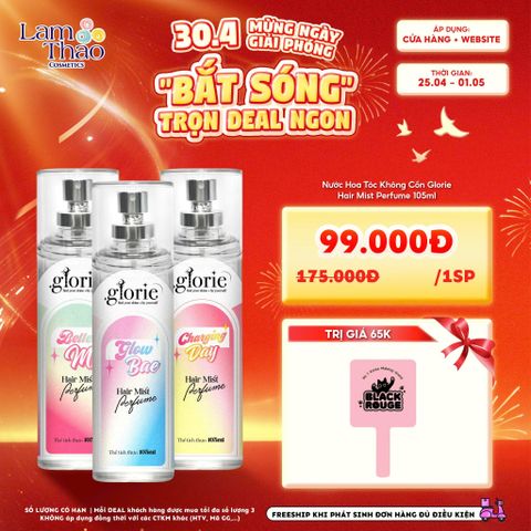  [DEAL SỐC 25.04 - 01.05 MUA SIZE 103ML TẶNG 01 GƯƠNG BLACKROUGE] Nước Hoa Tóc Không Cồn Glorie Hair Mist Perfume 