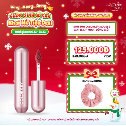  [DEAL SỐC 6.12 - 25.12 TẶNG CỘT TÓC COLORKEY] [MUA HOÁ ĐƠN COLORKEY 499K TẶNG GƯƠNG + SON KEM LÌ] Son Bùn Colorkey Mousse Matte Lip Mud 