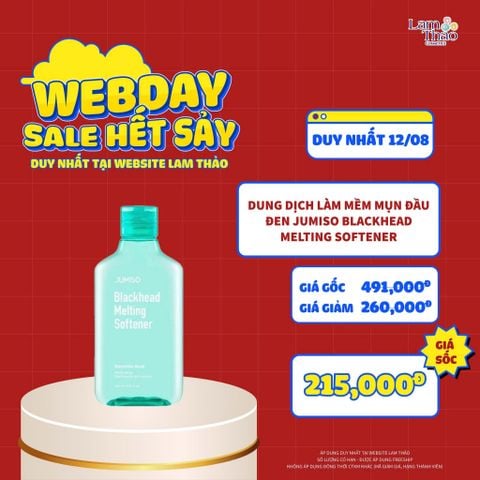  [DEAL WEB: DUY NHẤT 12/8 GIÁ SỐC] Dung Dịch Làm Mềm Mụn Đầu Đen Jumiso Blackhead Melting Softener 