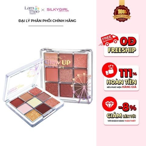  Bảng Phấn Mắt 9 Ô Silkygirl Glow Up 9 Color Palette 