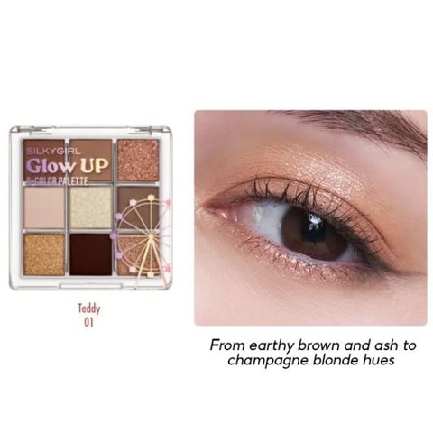  Bảng Phấn Mắt 9 Ô Silkygirl Glow Up 9 Color Palette 