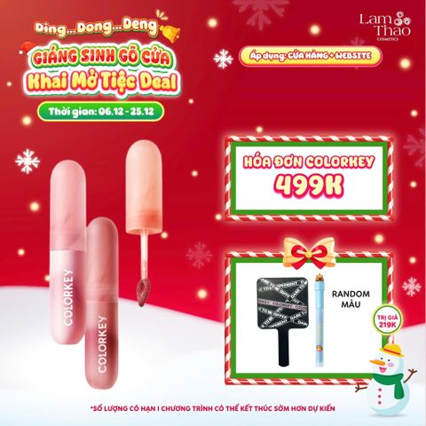  [DEAL SỐC 6.12 - 25.12 MUA HOÁ ĐƠN COLORKEY 499K TẶNG GƯƠNG + SON KEM LÌ] Son Kem Bùn Mịn Môi Colorkey Mousse Lip Mud Matte 
