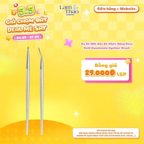  [DEAL SỐC 04.05 - 07.05] Cọ Kẻ Mắt Góc Đa Chức Năng Rose Gold Guoxiaoniu Eyeliner Brush 
