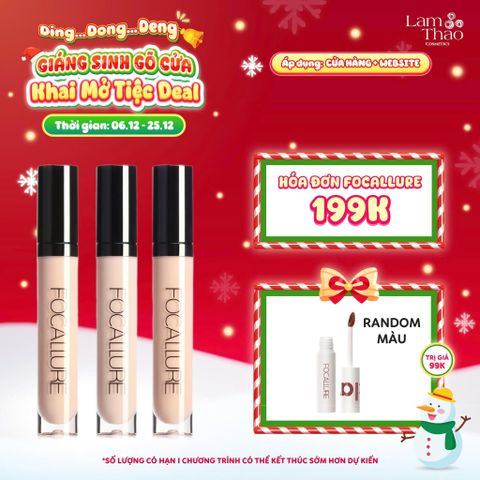  [DEAL SỐC 6.12 - 25.12 MUA HOÁ ĐƠN FOCALLURE 199K TẶNG 01 SON TRUE MATTE LIQUID LIPSTICK] Kem Che Khuyết Điểm Focallure Full Coverage Concealer 