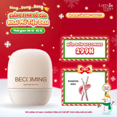  [DEAL SỐC 6.12 - 25.12 MUA HOÁ ĐƠN BECOMING 299K TẶNG SON DƯỠNG MÔI] Kem Nền Dưỡng Ẩm Da Sáng Mềm Mại Becoming Moist-Light Skin Tint 