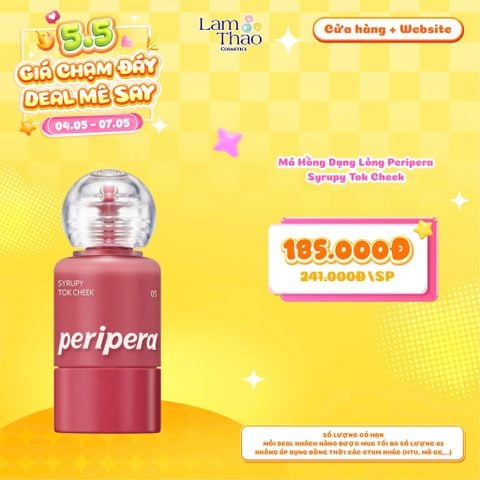  [DEAL SỐC 04.05 - 07.05] Má Hồng Dạng Lỏng Peripera Syrupy Tok Cheek 