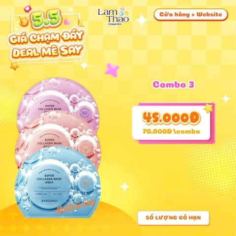  Mặt Nạ Dưỡng Trắng Banobagi Super Collagen Mask 