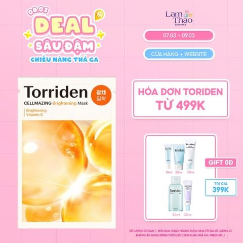  [DEAL SỐC 07.03 - 09.03 MUA HĐ TORRIDEN TỪ 499K TẶNG SET 5 MÓN TRIAL SIZE TORRIDEN] Mặt Nạ Hỗ Trợ Làm Sáng Da Torriden Cellmazing Vita C Brightening Mask 