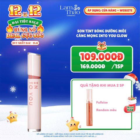  [DEAL SỐC 11.12 - 15.12 MUA 02 TẶNG SON INTO YOU FULLSIZE R01] Son Tint Bóng Dưỡng Môi Căng Mọng Into You Glow 